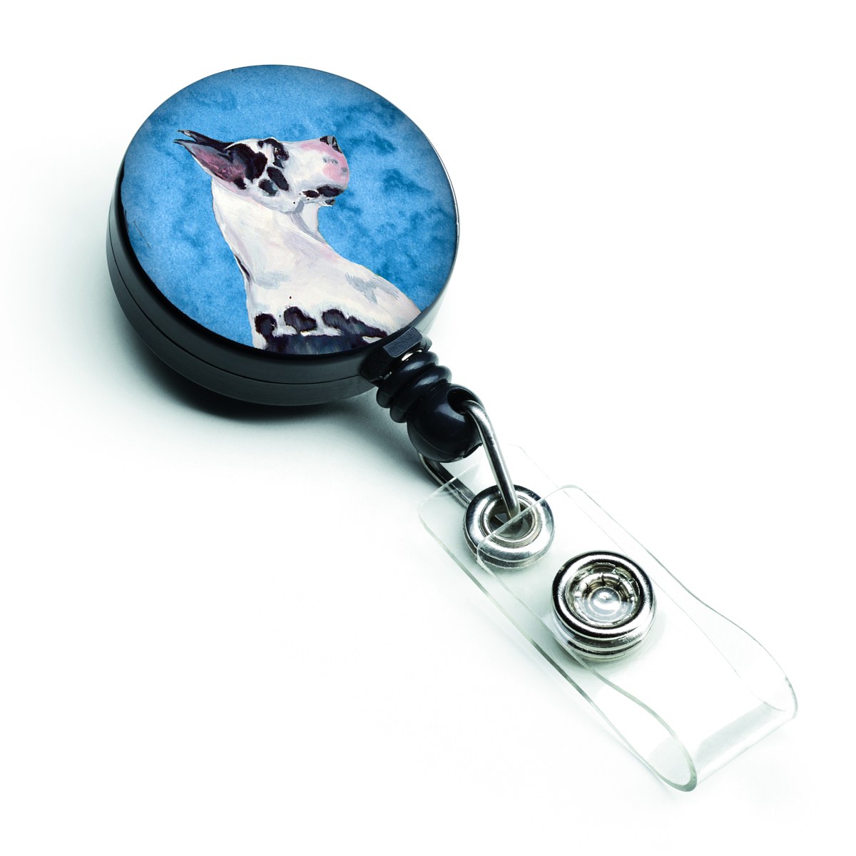 Blue Great Dane Retractable Badge Reel
