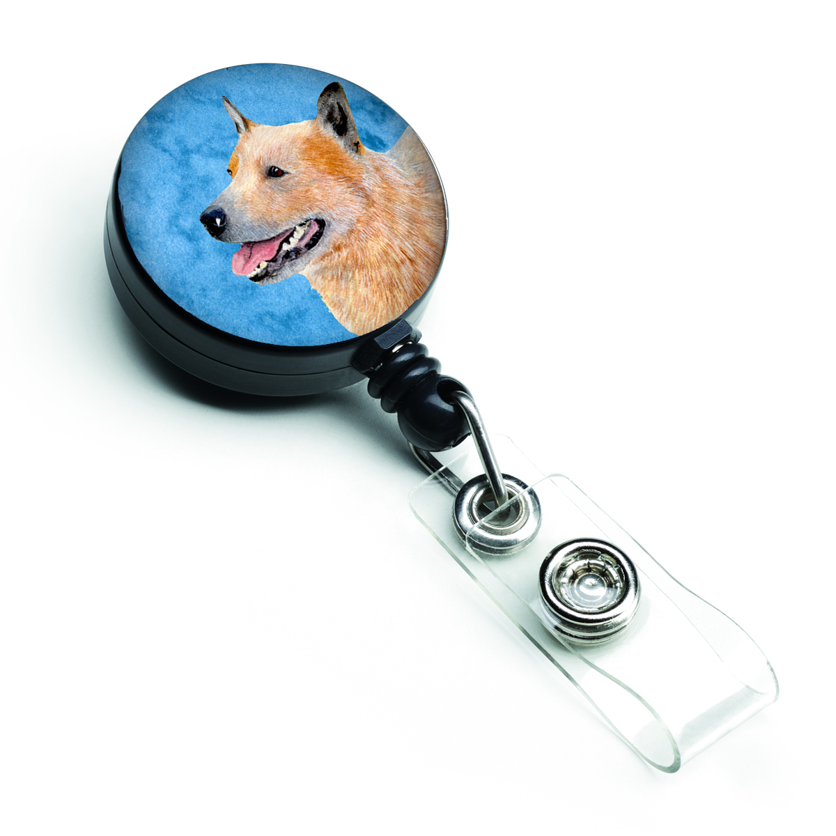 Blue Australian Cattle Dog Retractable Badge Reel