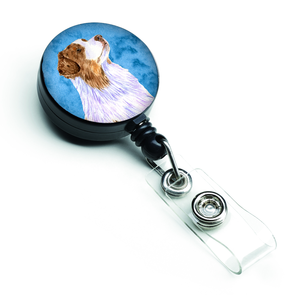 Blue Australian Shepherd Retractable Badge Reel