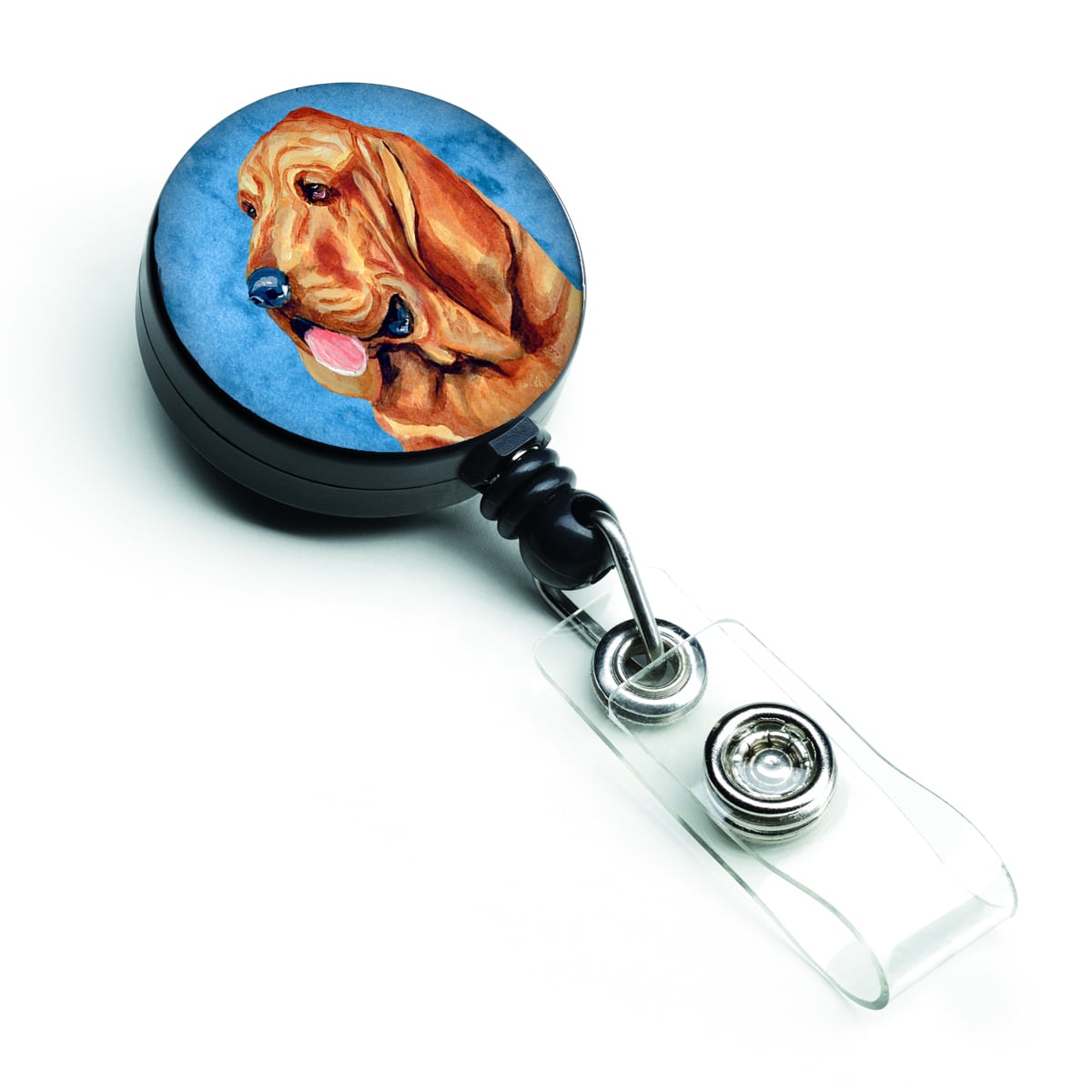 Blue Bloodhound Retractable Badge Reel - Blue