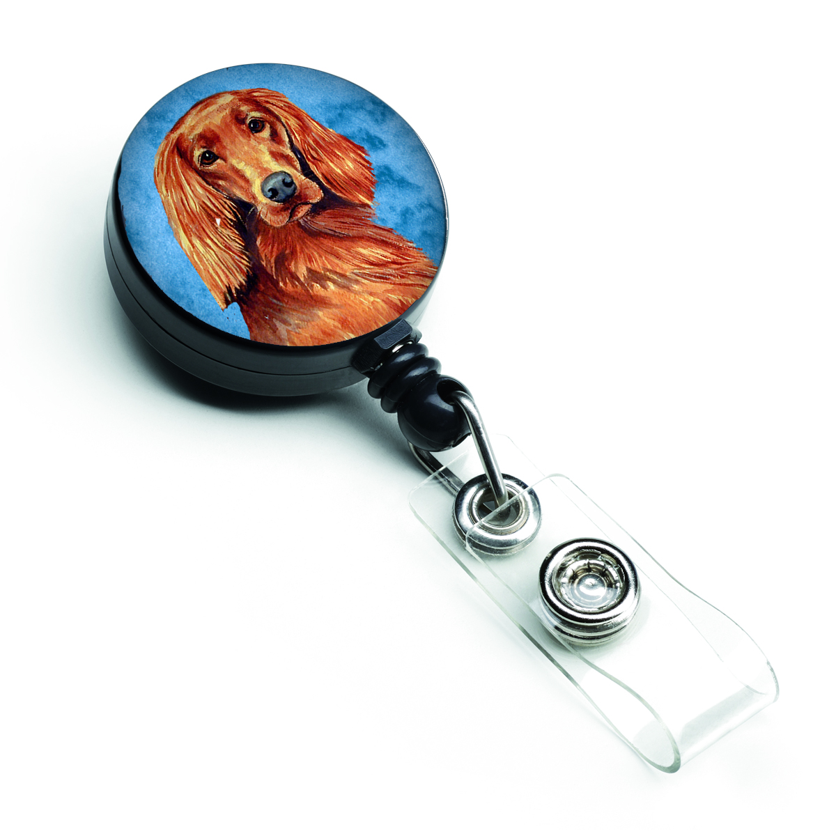 Blue Irish Setter Retractable Badge Reel