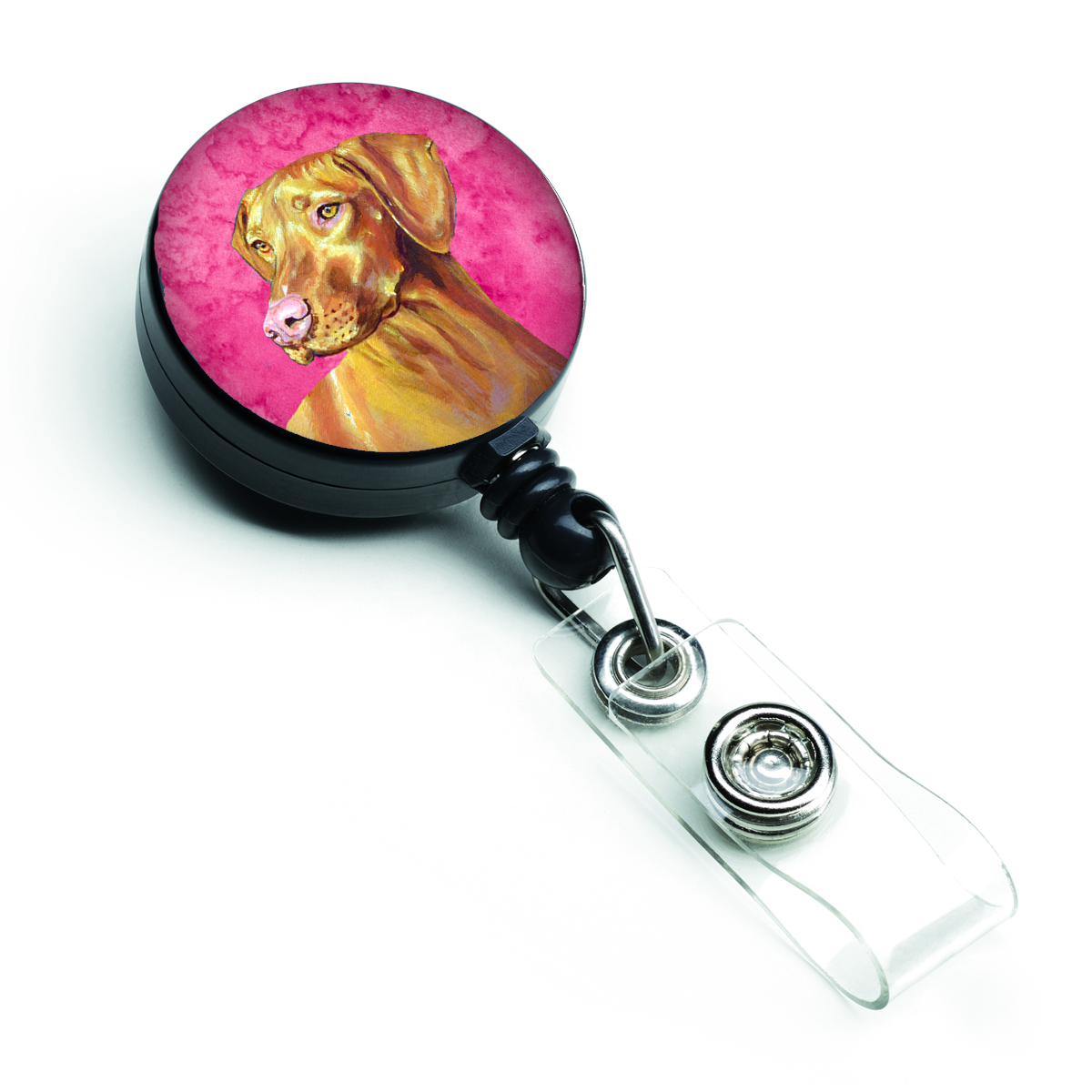 LH9370PKBR Pink Vizsla Retractable Badge Reel