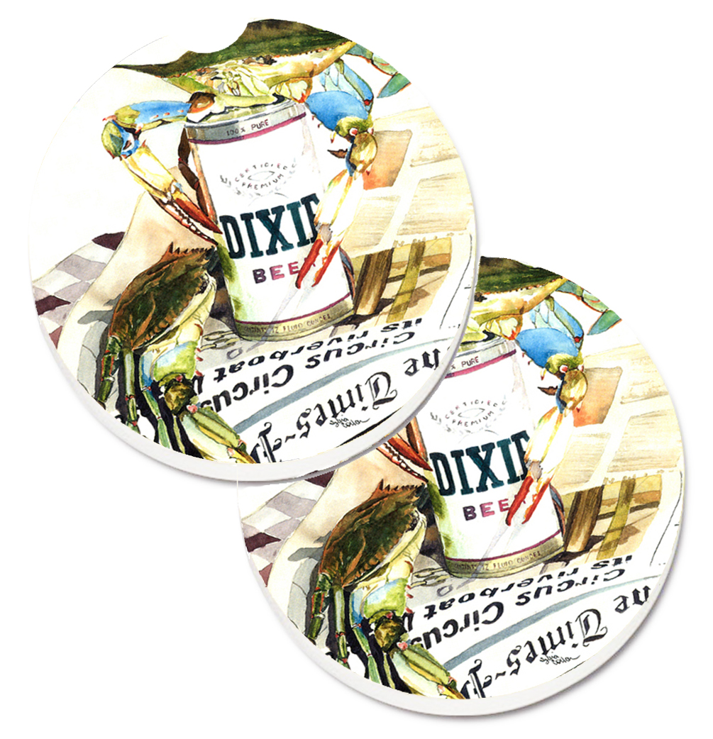 Picture of Carolines Treasures 1015CARC Dixie Beer Set of 2 Cup Holder Car Coaster