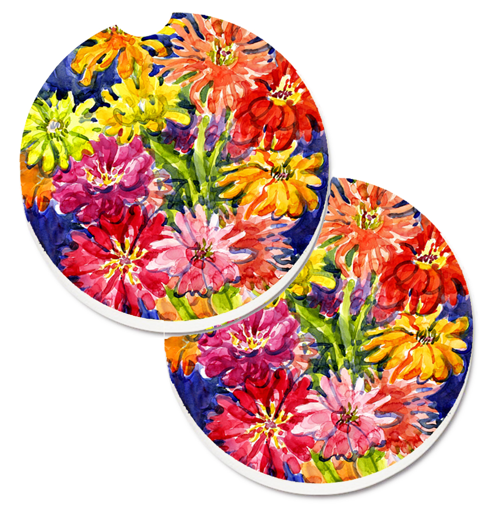 Picture of Carolines Treasures 6069CARC Flower Gerber Daisies Set of 2 Cup Holder Car Coaster