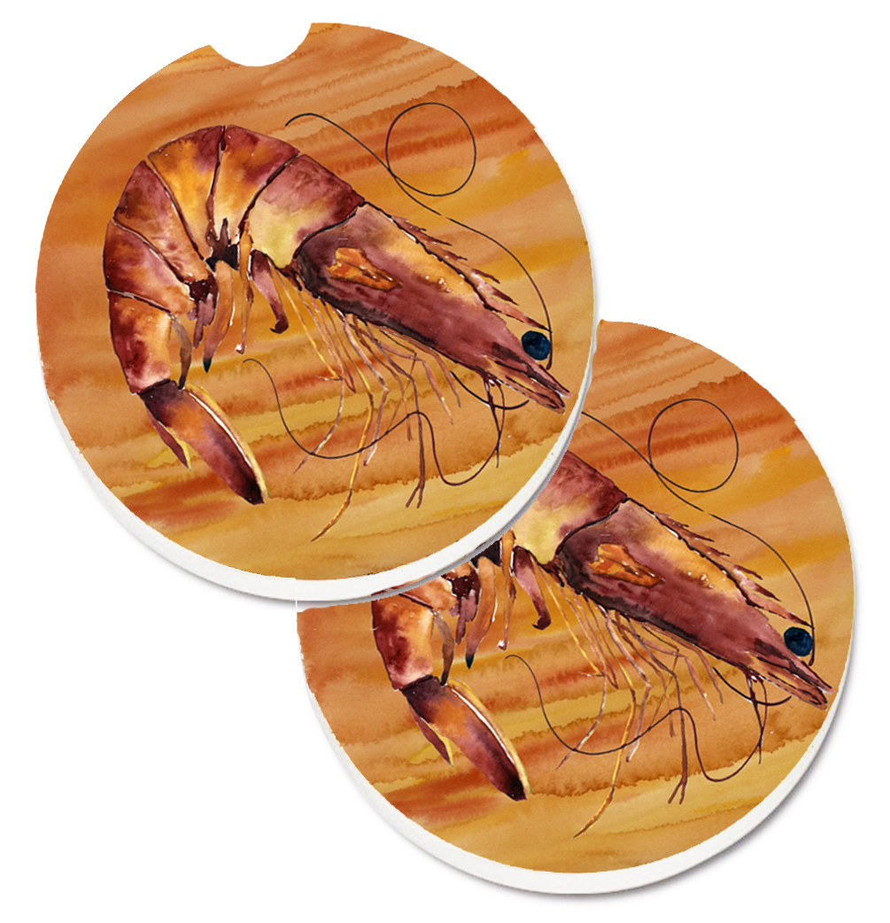 Shrimp Set of 2 Cup Holder Car Coaster