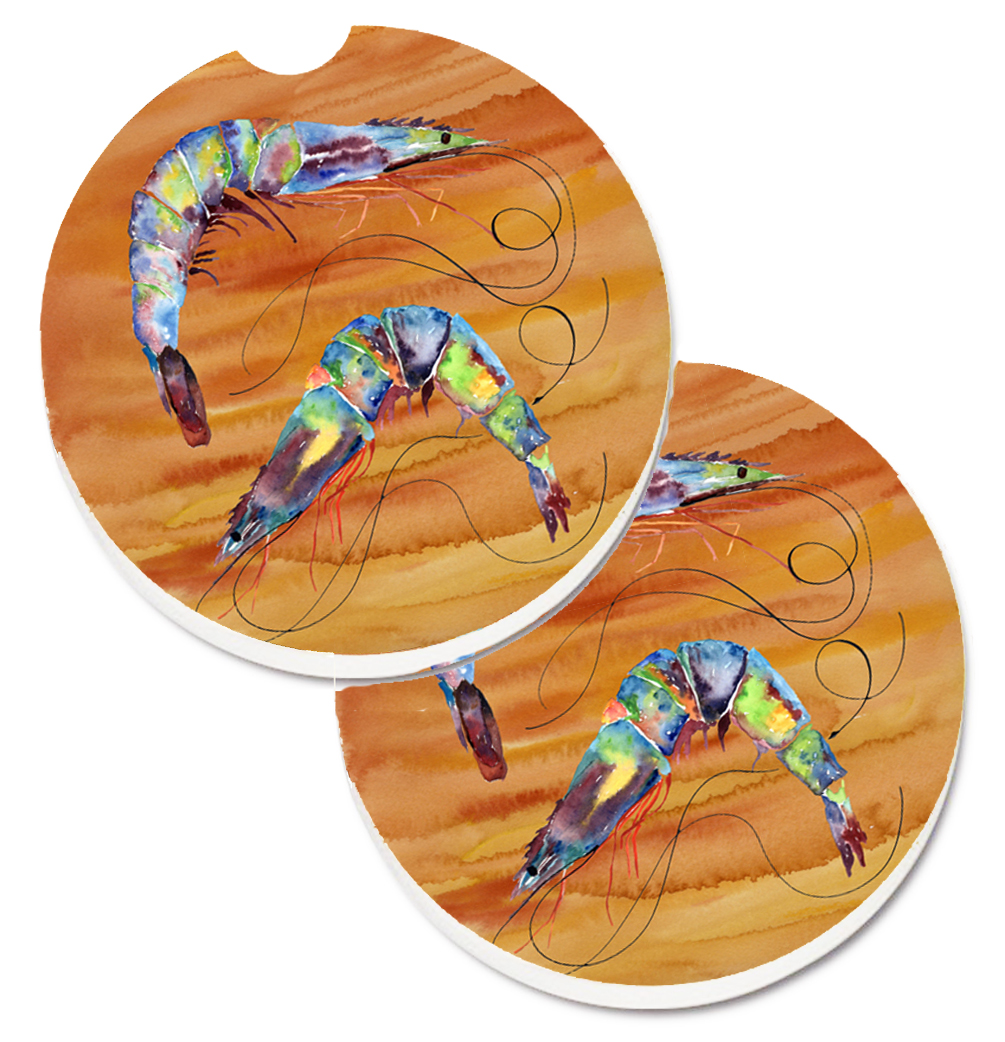 Shrimp Set of 2 Cup Holder Car Coaster