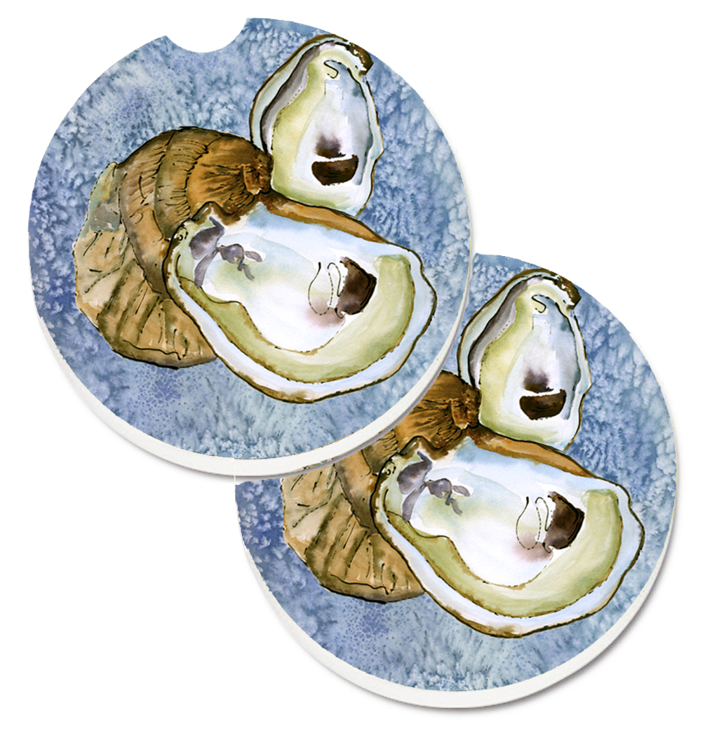 Picture of Carolines Treasures 8152CARC Oyster Set of 2 Cup Holder Car Coaster