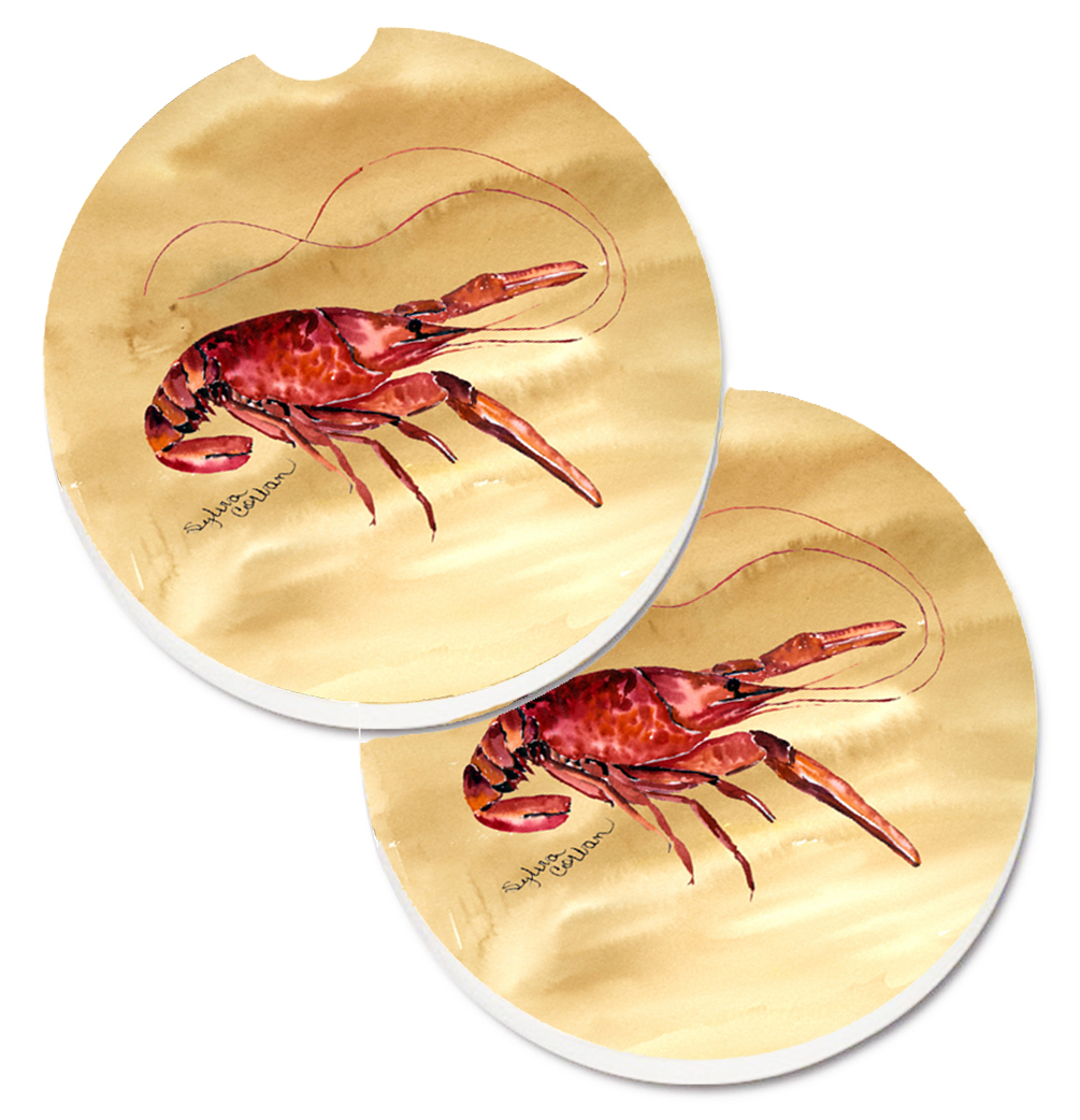 Picture of Carolines Treasures 8230CARC Crawfish Set of 2 Cup Holder Car Coaster