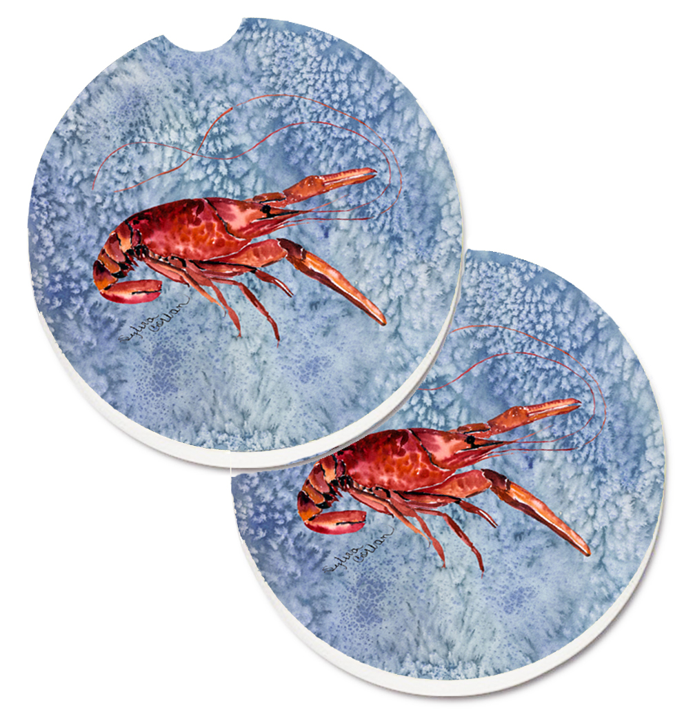Picture of Carolines Treasures 8231CARC Crawfish Set of 2 Cup Holder Car Coaster