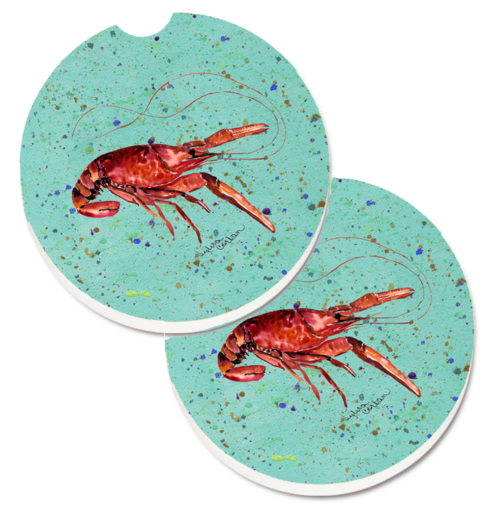 Picture of Carolines Treasures 8461CARC Crawfish Set of 2 Cup Holder Car Coaster
