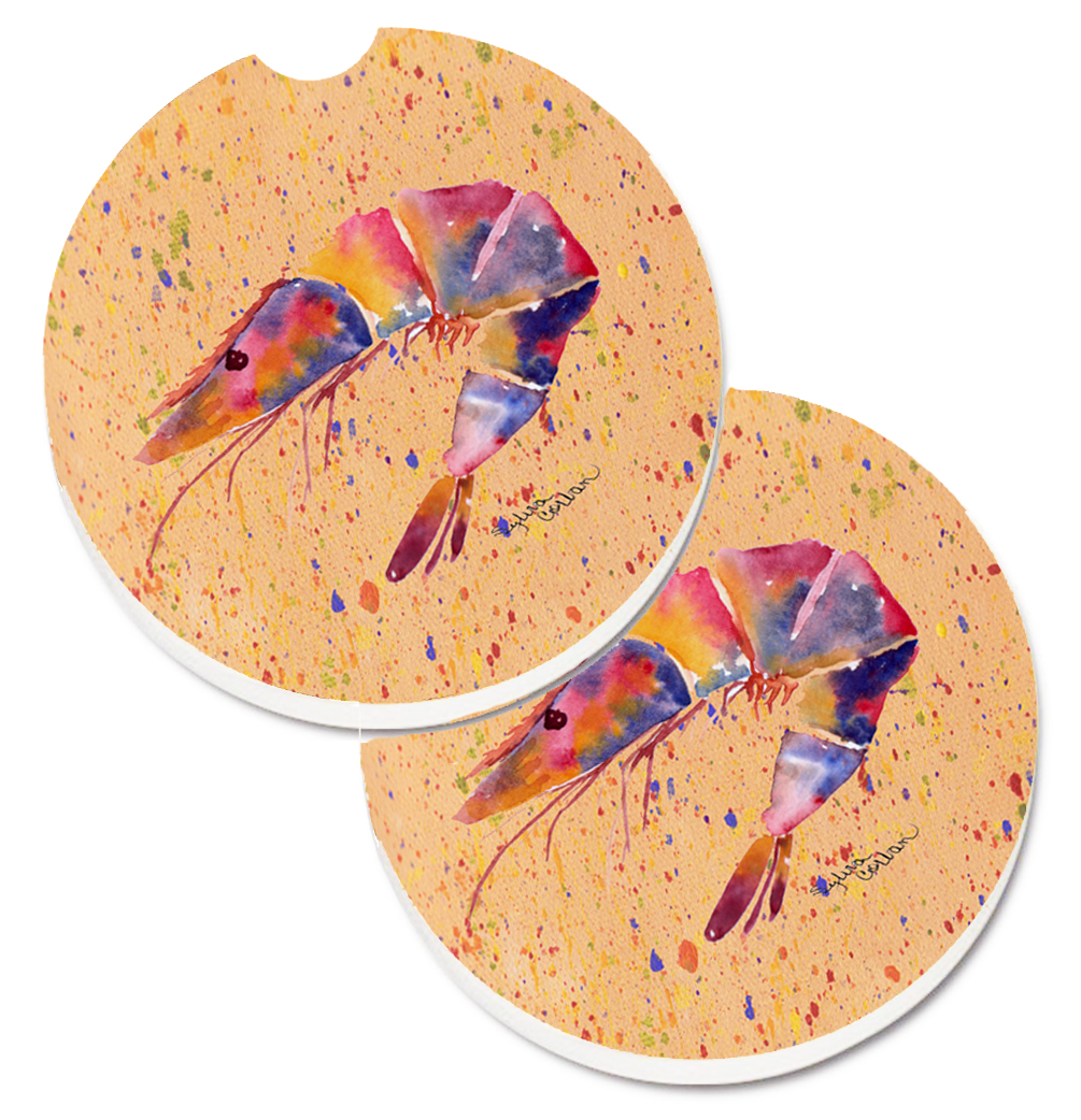 8465CARC Shrimp Set of 2 Cup Holder Car Coaster