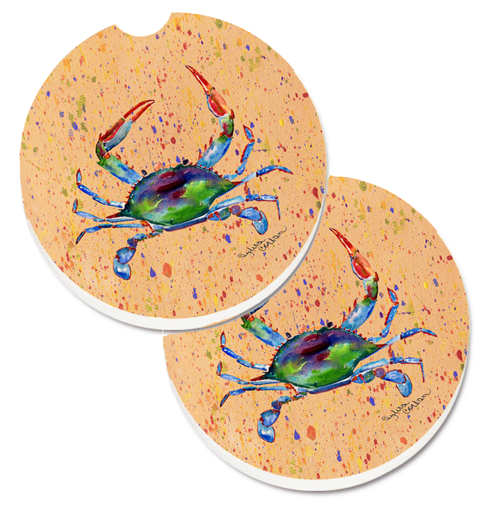 8467CARC Crab Set of 2 Cup Holder Car Coaster