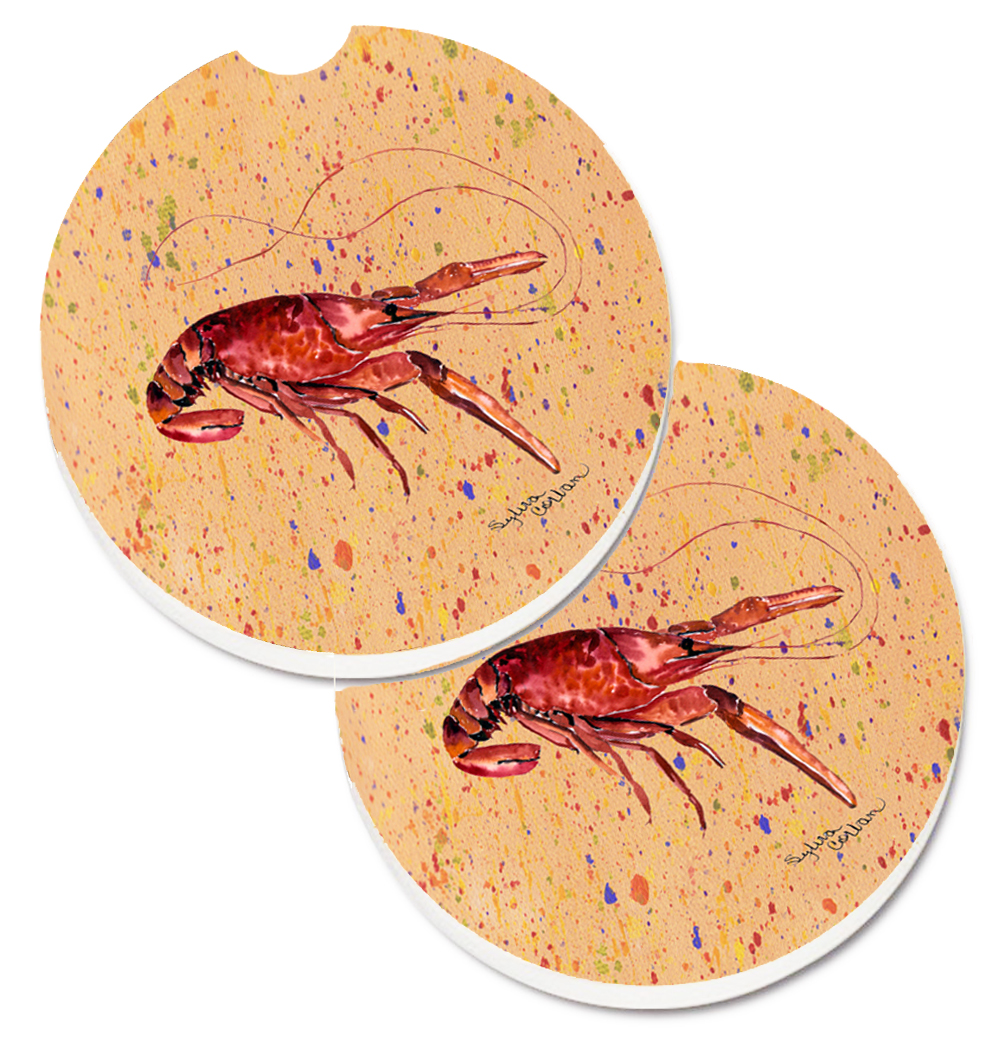 Crawfish Set of 2 Cup Holder Car Coaster