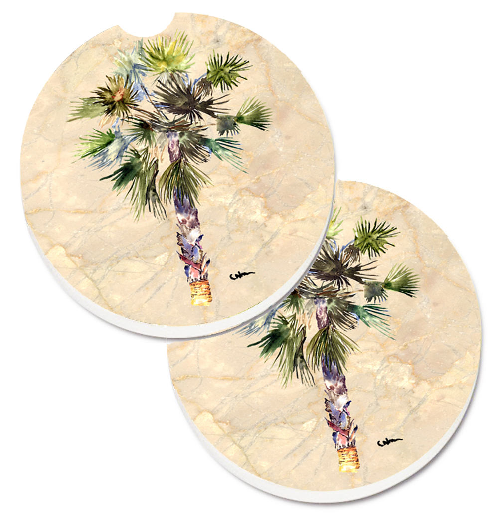 Palm Tree Set of 2 Cup Holder Car Coaster
