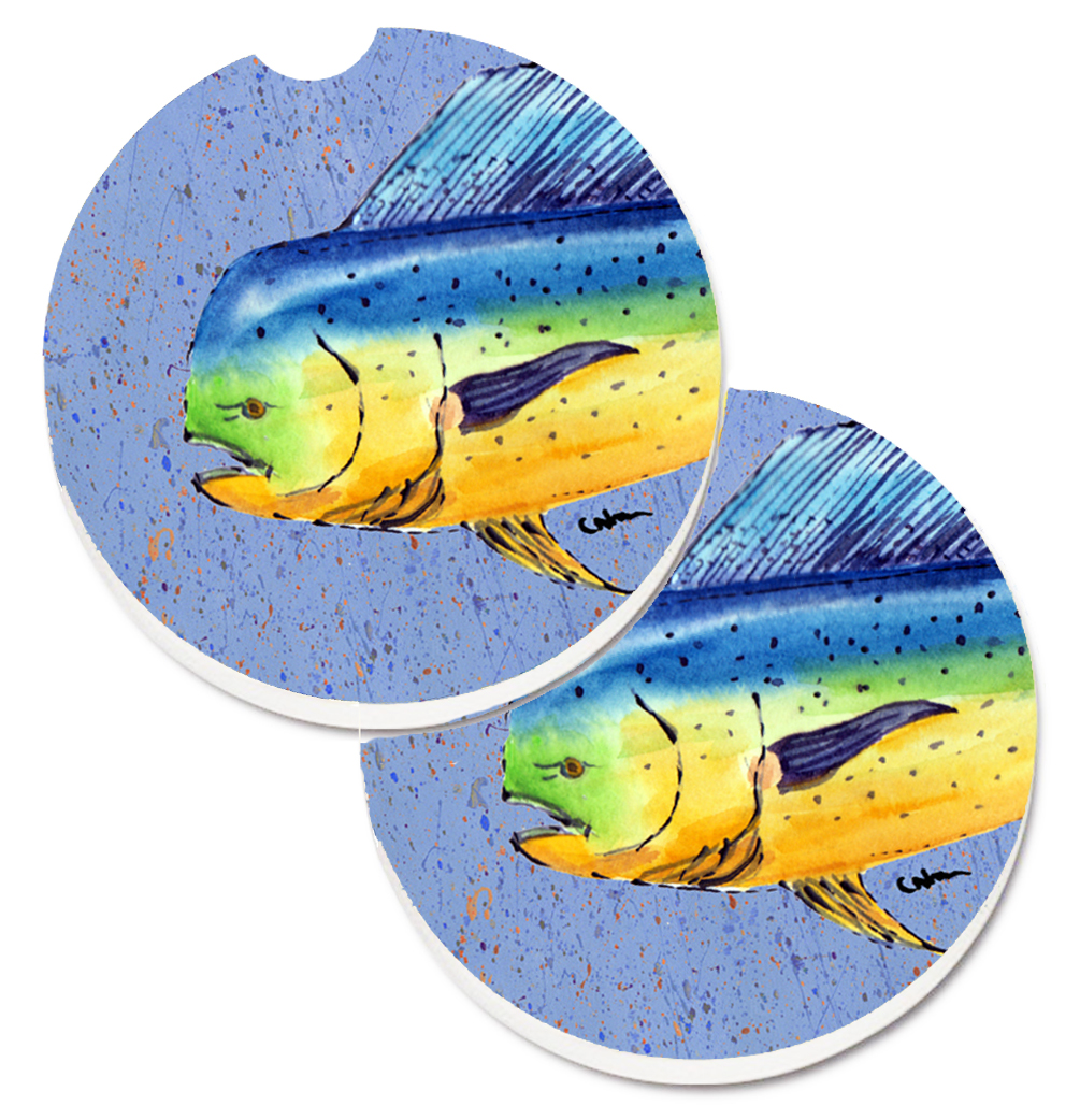 8521CARC Dolphin Mahi Mahi Set of 2 Cup Holder Car Coaster