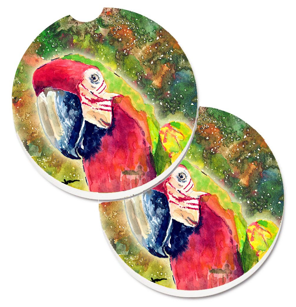 Parrot Parrot Head Set of 2 Cup Holder Car Coaster