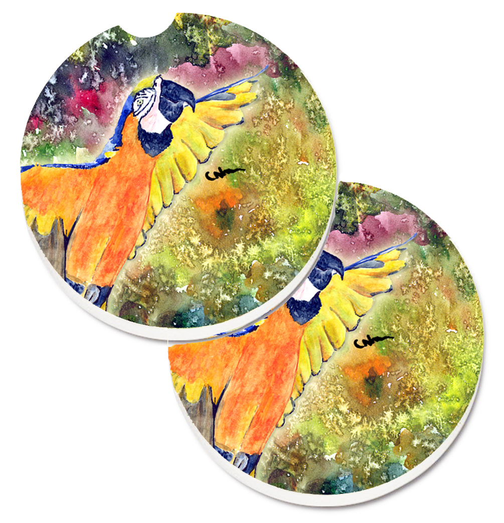 Parrot Parrot Head Set of 2 Cup Holder Car Coaster