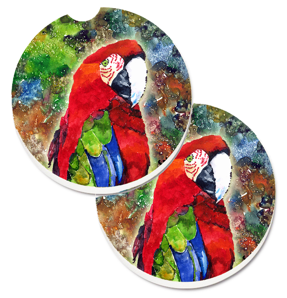 8606CARC Bird Parrot Set of 2 Cup Holder Car Coaster