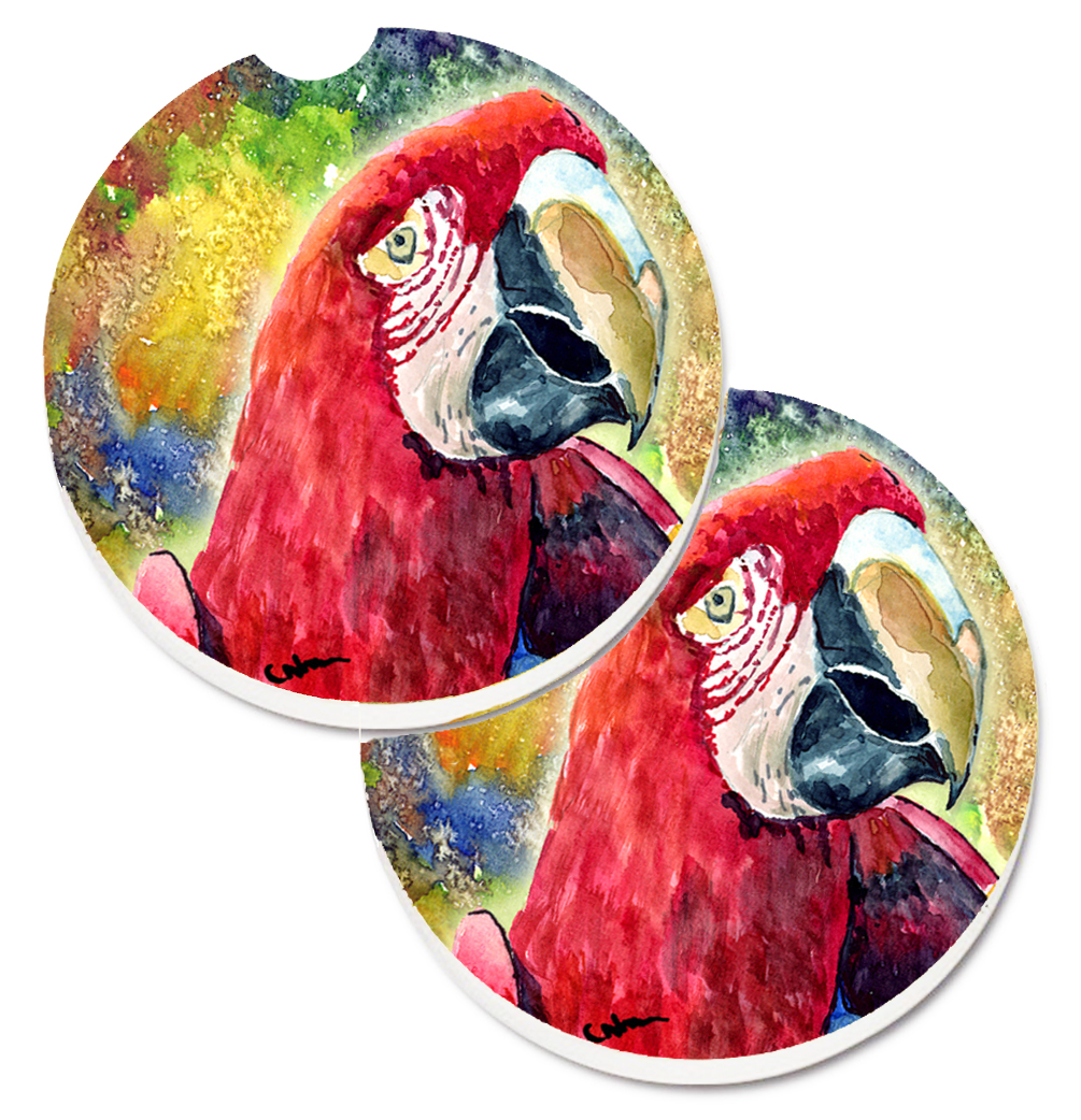 8607CARC Bird Parrot Set of 2 Cup Holder Car Coaster