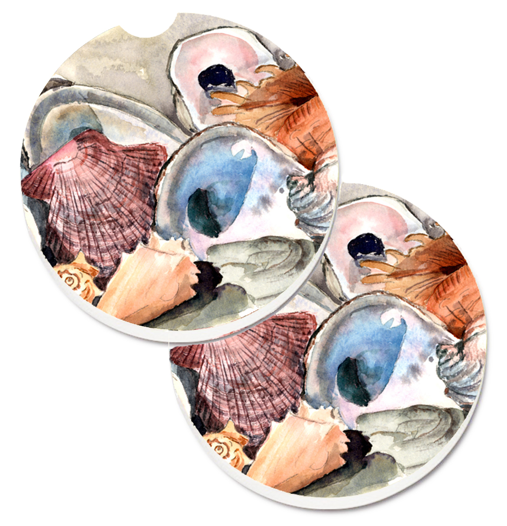 Sea Shells Set of 2 Cup Holder Car Coaster