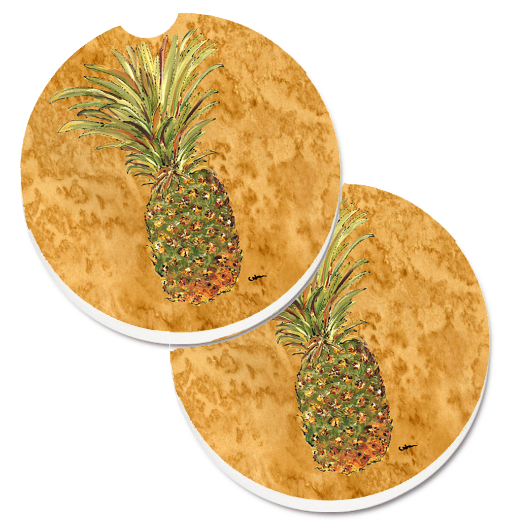 8654CARC Pineapple Set of 2 Cup Holder Car Coaster