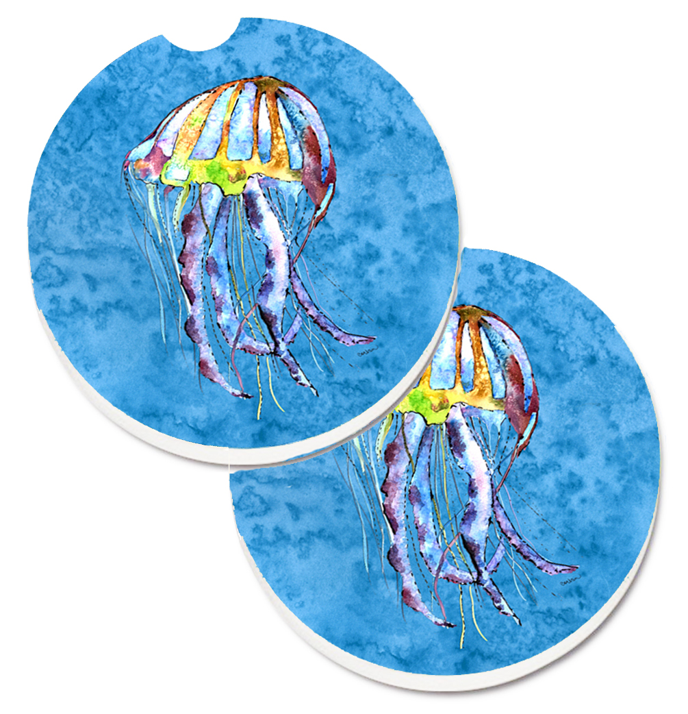 8682CARC Jellyfish Set of 2 Cup Holder Car Coaster