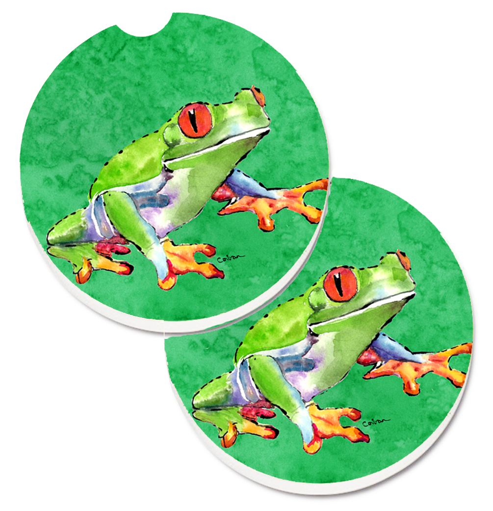 8688CARC Frog Set of 2 Cup Holder Car Coaster
