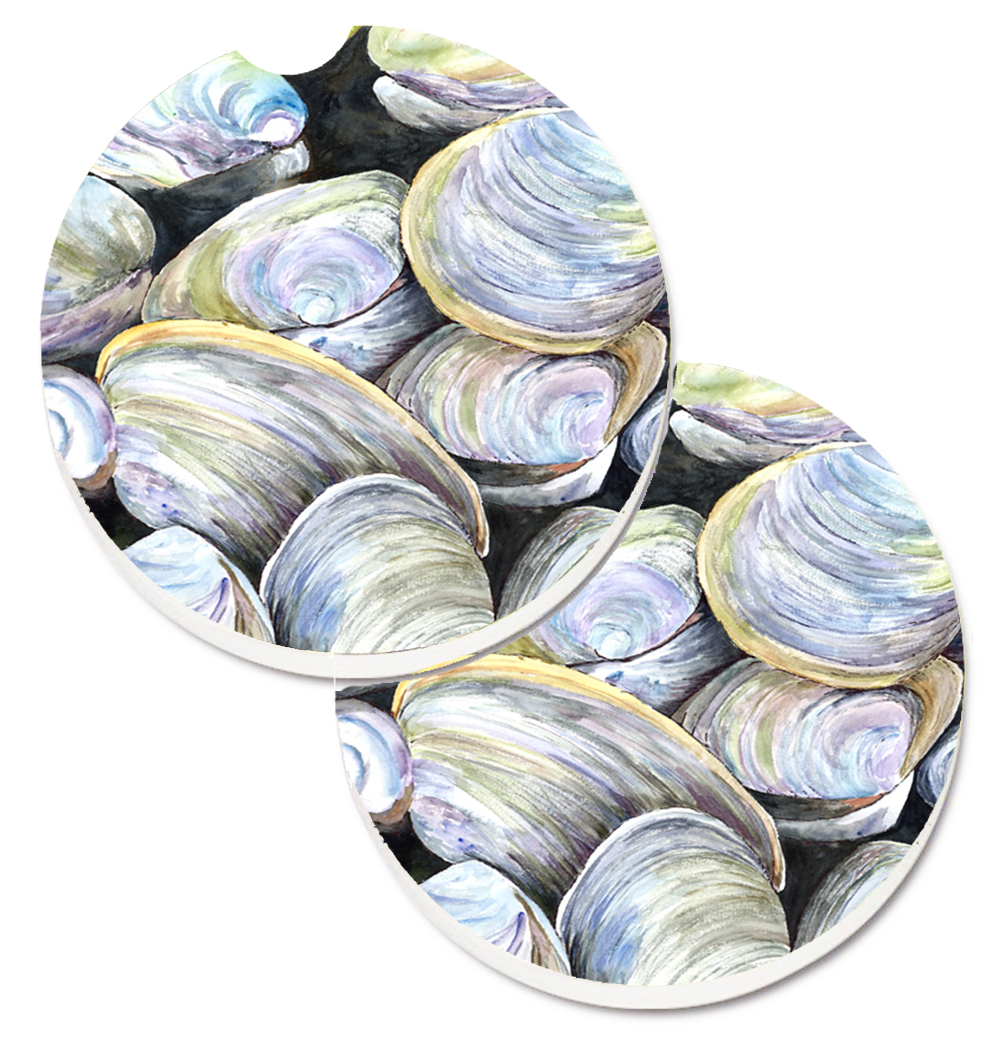 Clam Quahog Set of 2 Cup Holder Car Coaster