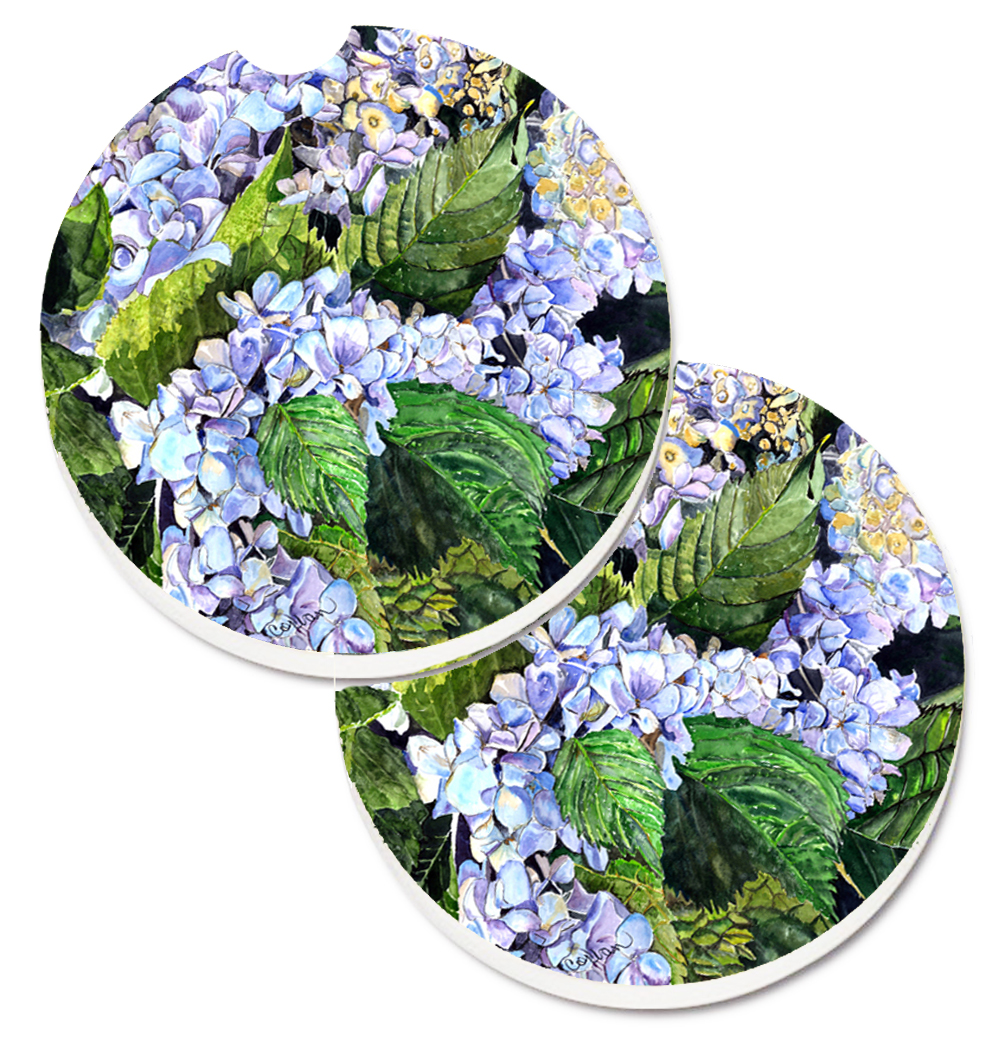 8730CARC Hydrangea Set of 2 Cup Holder Car Coaster