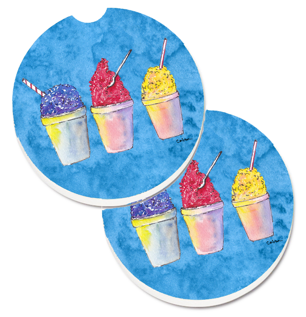 Snowballs & Snowcones Set of 2 Cup Holder Car Coaster