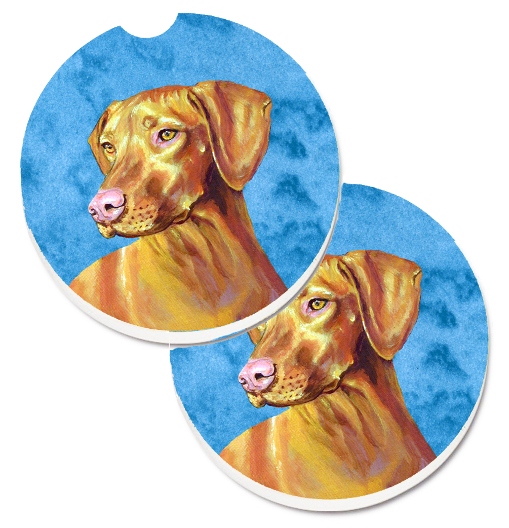 Blue Vizsla Set of 2 Cup Holder Car Coaster