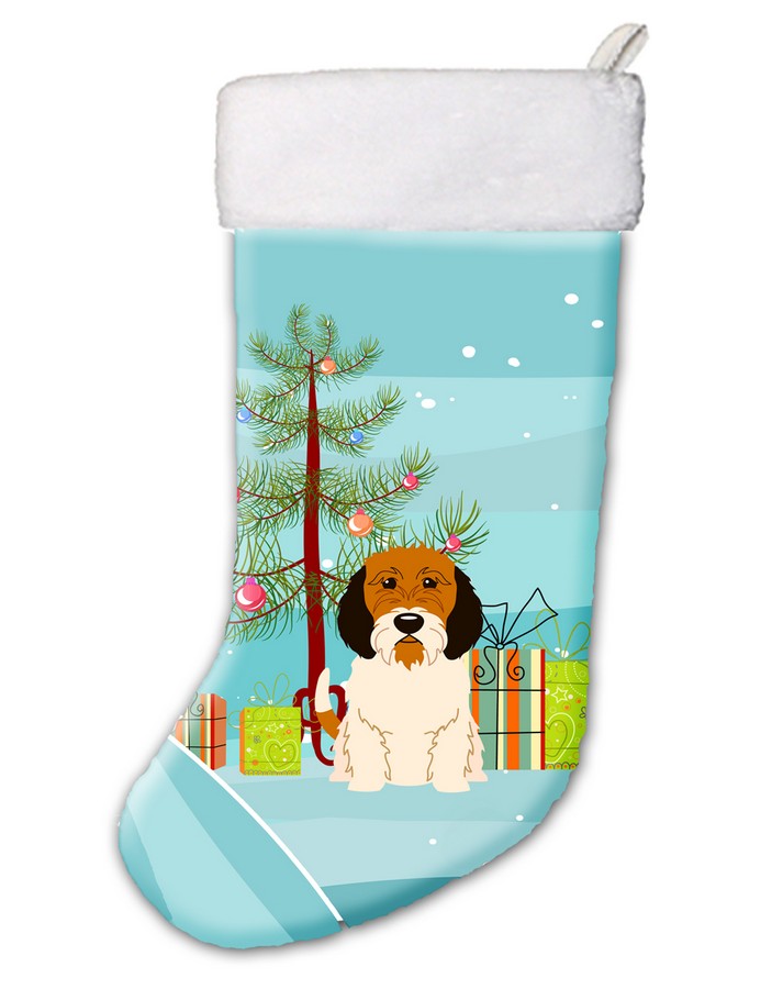 BB4204CS Merry Christmas Tree Petit Basset Griffon Veenden Christmas Stocking