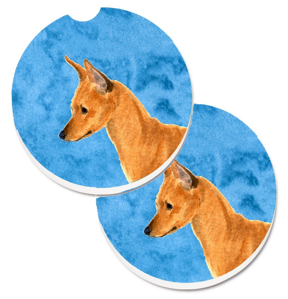 Blue Min Pin Set of 2 Cup Holder Car Coaster