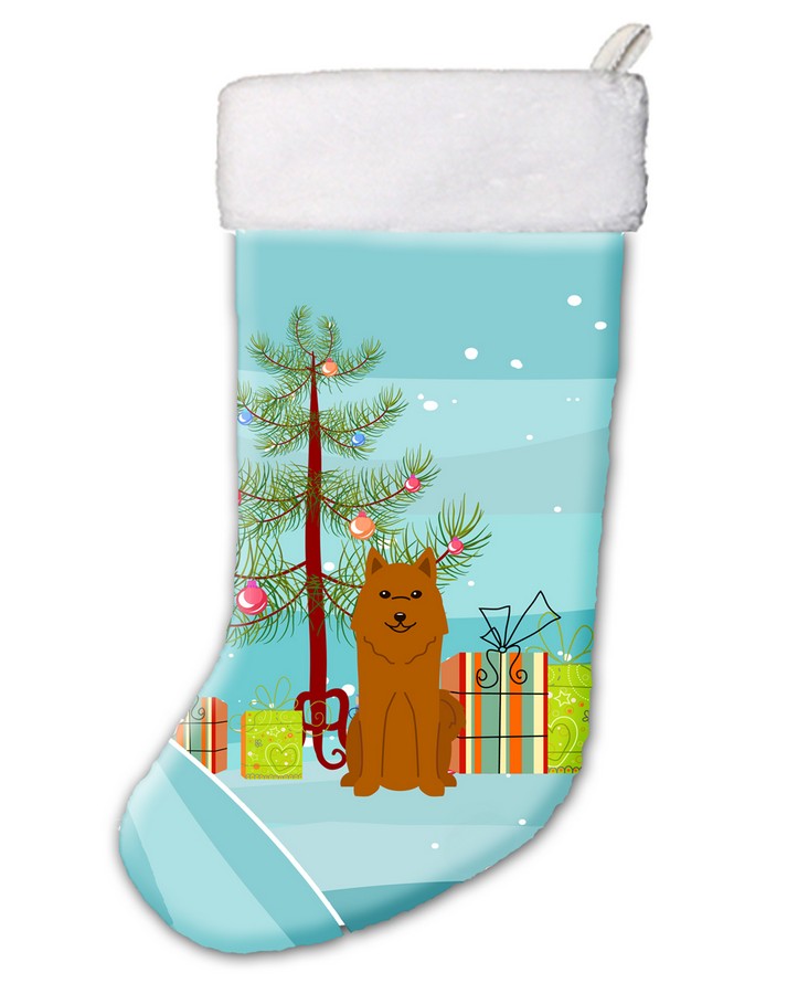 Merry Christmas Tree Karelian Bear Dog Christmas Stocking