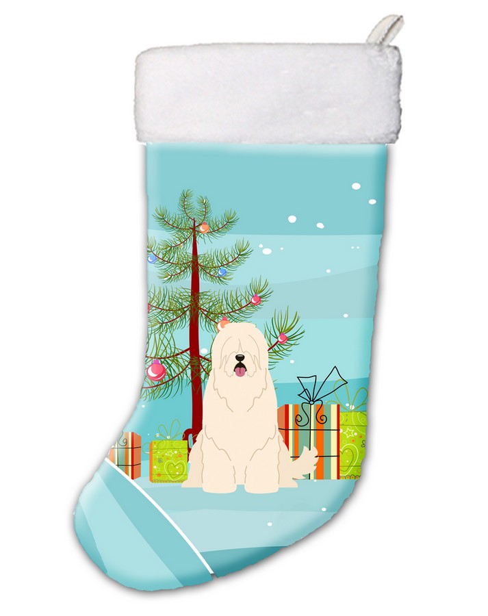 BB4149CS Merry Christmas Tree South Russian Sheepdog Christmas Stocking