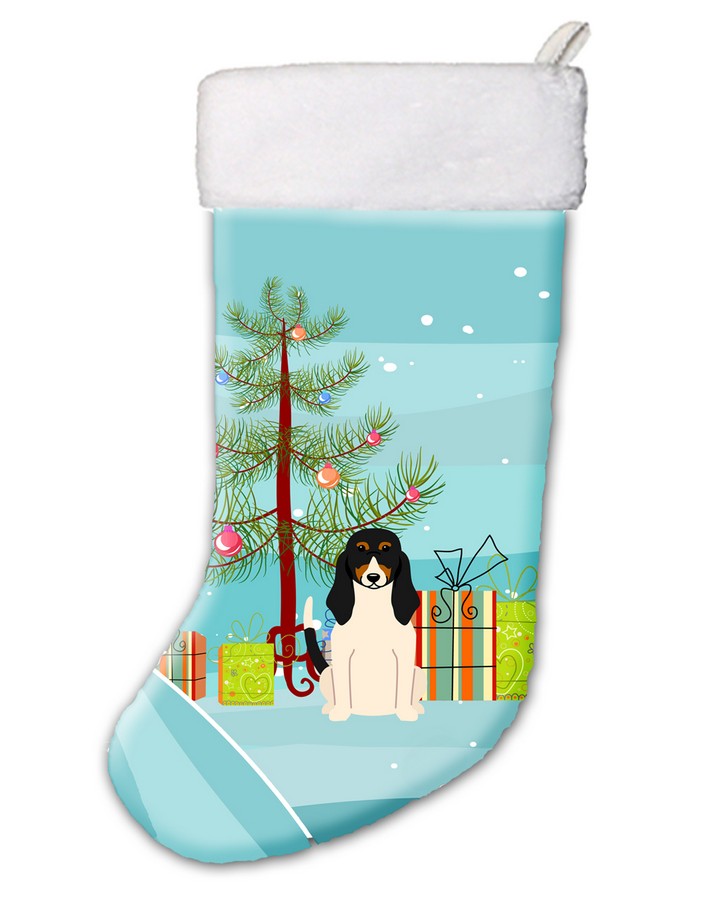 Merry Christmas Tree Swiss Hound Christmas Stocking