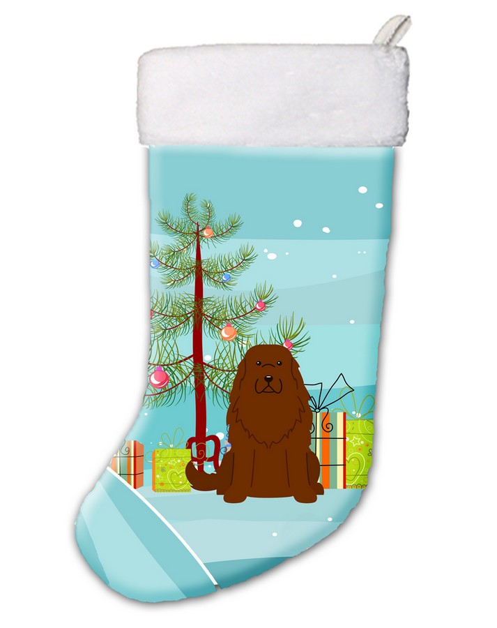 BB4175CS Merry Christmas Tree Caucasian Shepherd Dog Christmas Stocking