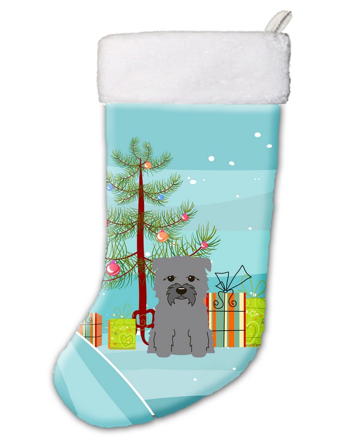 Merry Christmas Tree Glen of Imal Grey Christmas Stocking