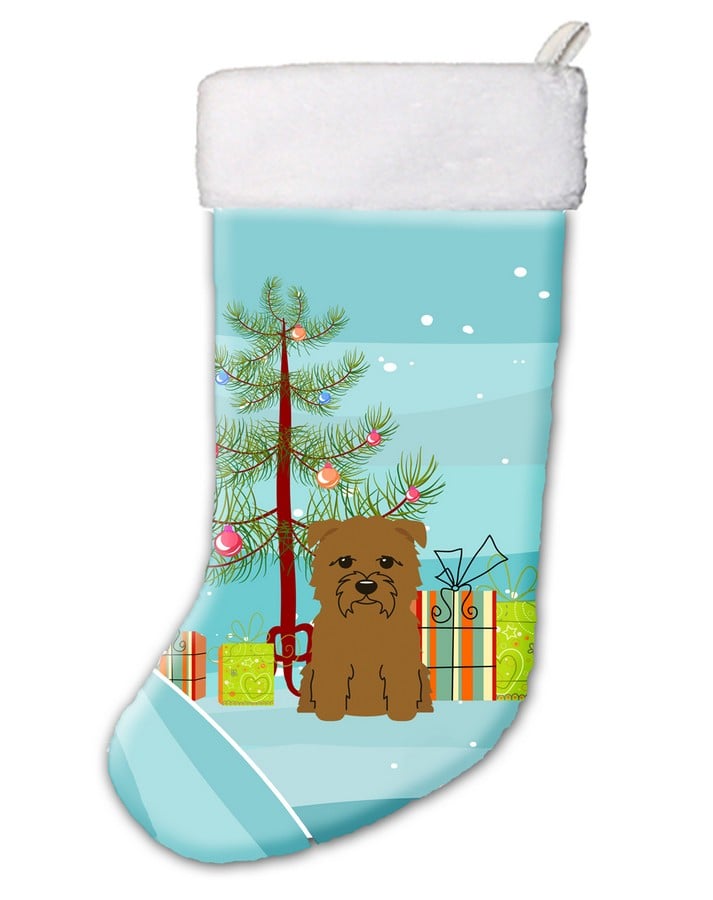 BB4185CS Merry Christmas Tree Glen of Imal Tan Christmas Stocking