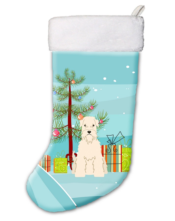 Merry Christmas Tree Soft Coated Wheaten Terrier Christmas Stocking