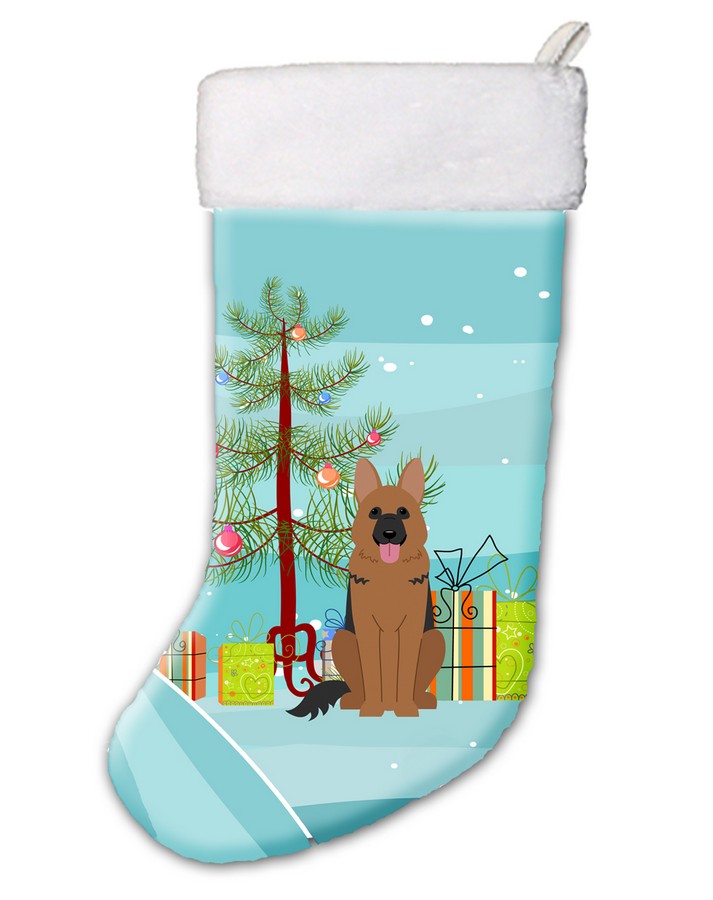Merry Christmas Tree German Shepherd Christmas Stocking