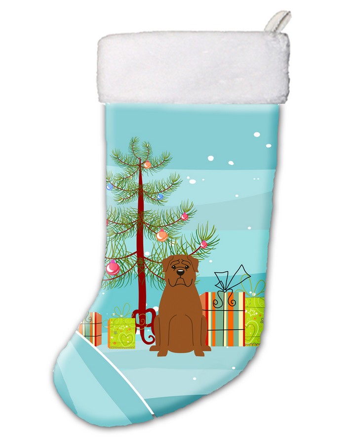 Merry Christmas Tree Dogue De Bourdeaux Christmas Stocking