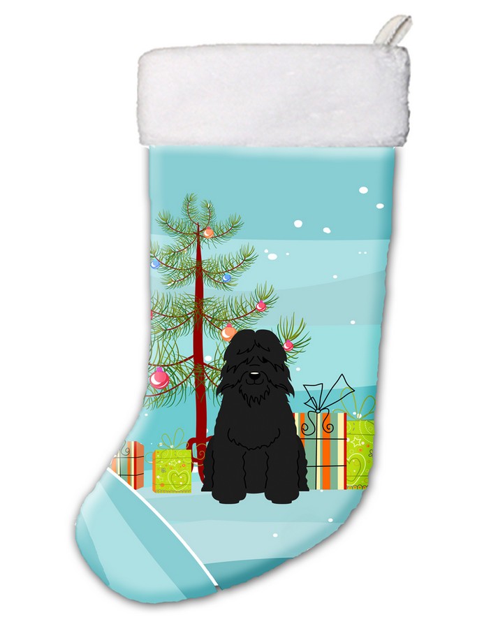 BB4199CS Merry Christmas Tree Bouvier Des Flandres Christmas Stocking
