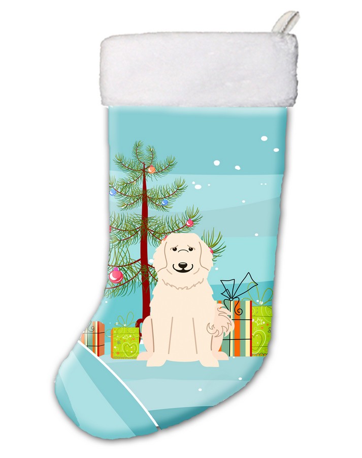 BB4208CS Merry Christmas Tree Great Pyrenese Christmas Stocking