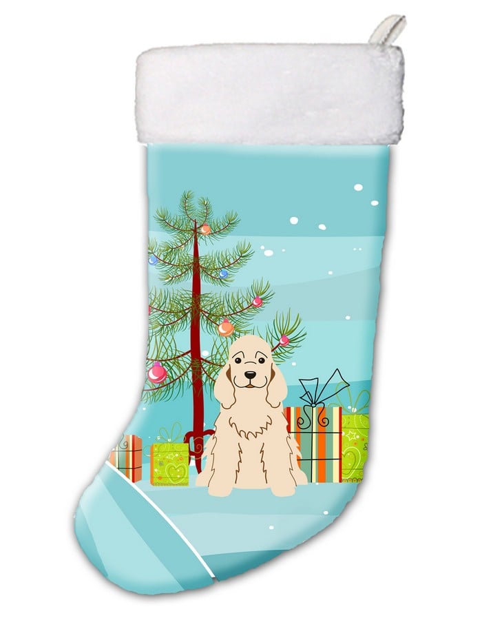 Merry Christmas Tree Cocker Spaniel Buff Christmas Stocking