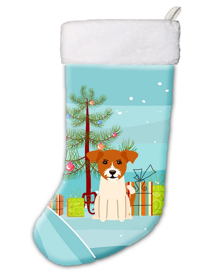 Merry Christmas Tree Jack Russell Terrier Christmas Stocking
