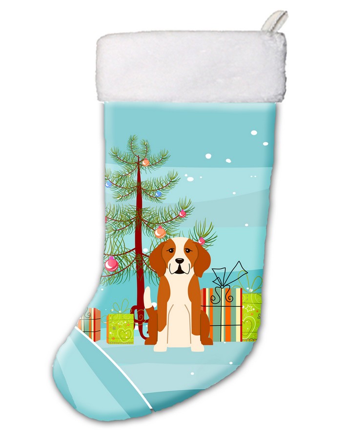 BB4235CS Merry Christmas Tree English Foxhound Christmas Stocking