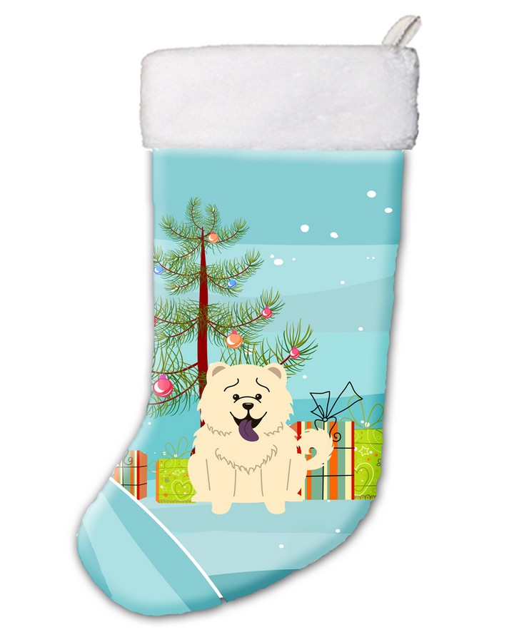 BB4265CS Merry Christmas Tree Chow Chow White Christmas Stocking