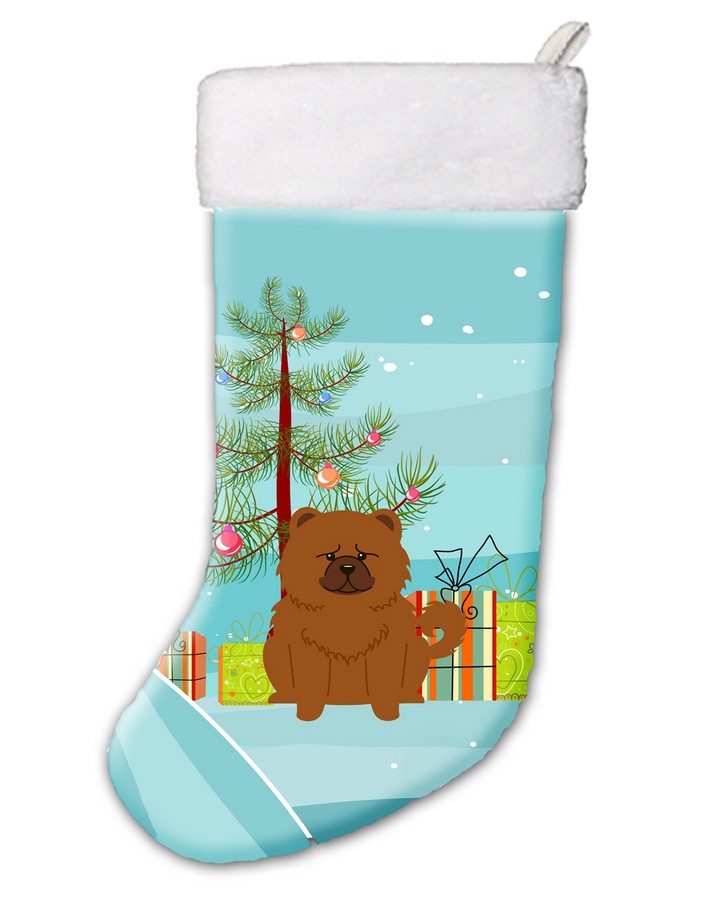 BB4267CS Merry Christmas Tree Chow Chow Red Christmas Stocking