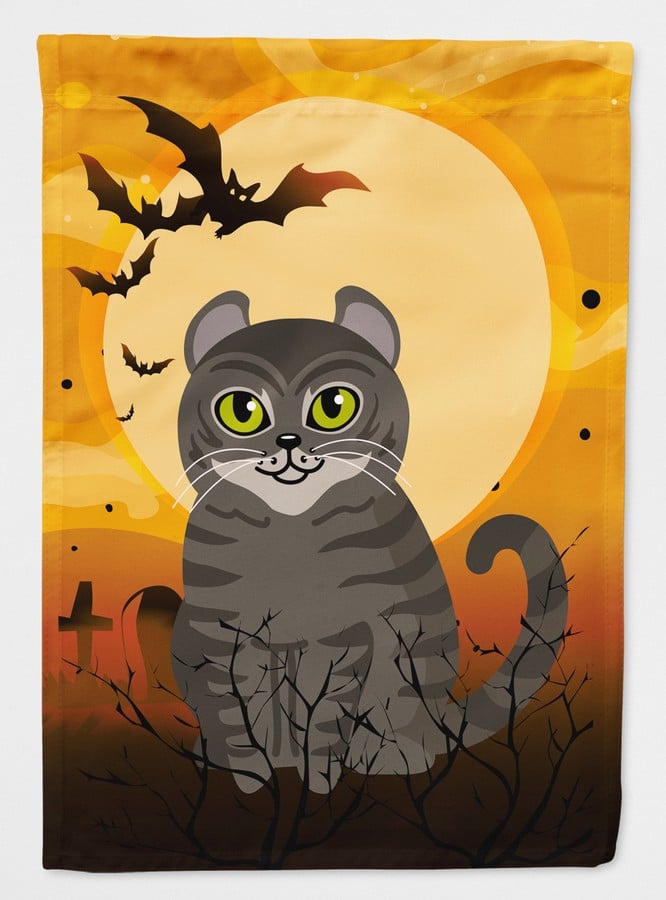Halloween American Curl Cat Flag Garden Size
